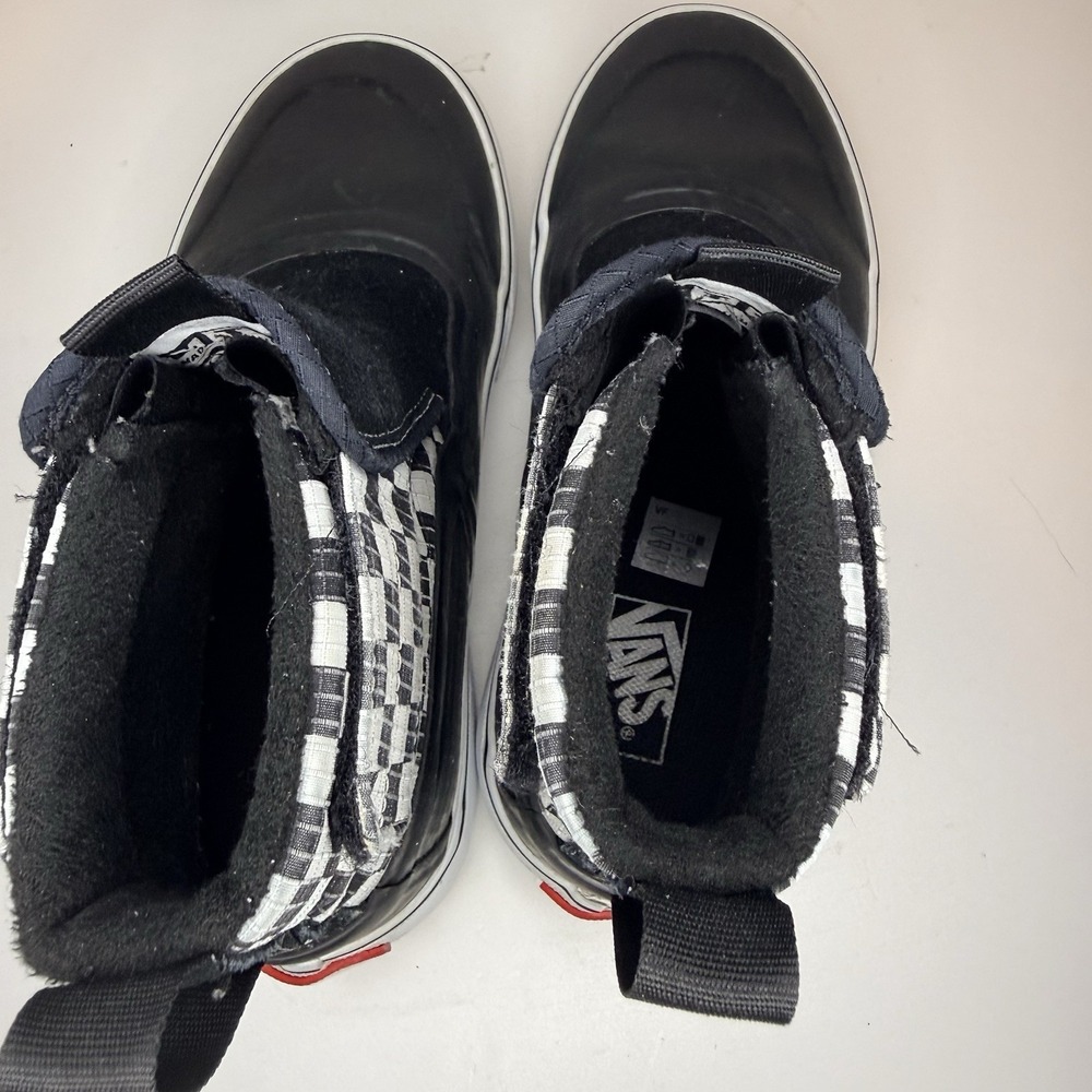 Vans Quarter Slip On Hi Terrain V MTE Black White Check Boots Kids Youth Size 3 - Picture 6 of 16
